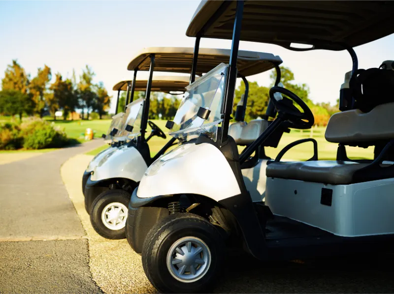 Best Plastic Cleaner for Golf Carts - at a golf course.